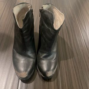 Free Bird by STEVEN leather ankle bootie